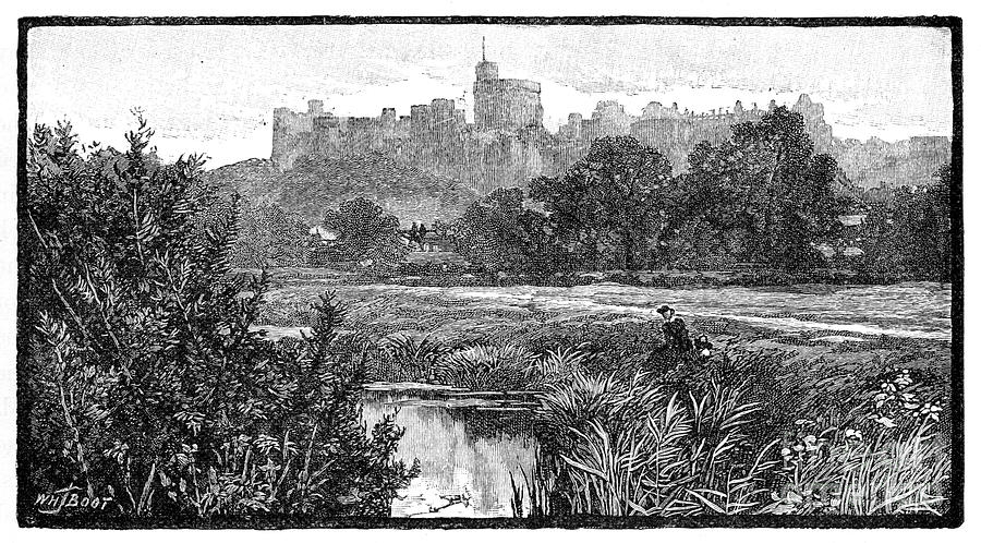 Windsor Castle, 1900.artist William Drawing by Print Collector