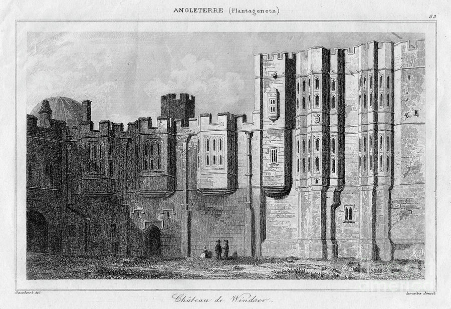 Windsor Castle, Berkshire, 19th Drawing by Print Collector