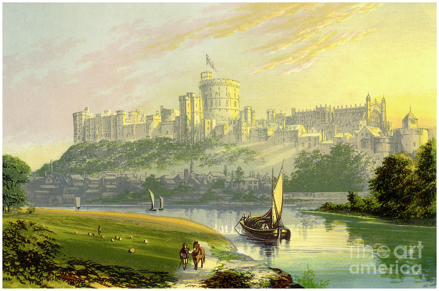 Windsor Castle, Berkshire, The Royal Drawing by Print Collector