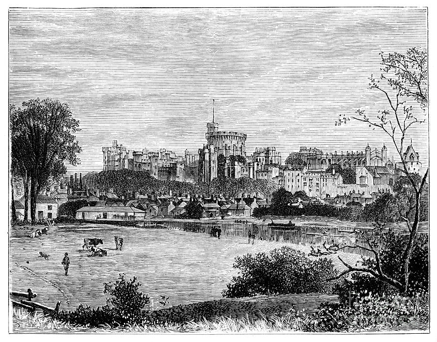 Windsor Castle From Brocas Meadows Drawing by Print Collector
