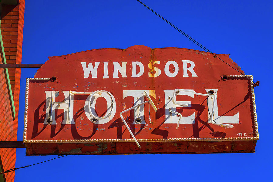 Windsor Hotel Sign Photograph by Garry Gay