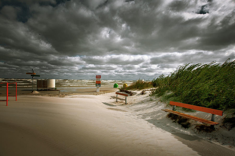 Windy Day on Jurmala Beach  Photograph by Aleksandrs Drozdovs