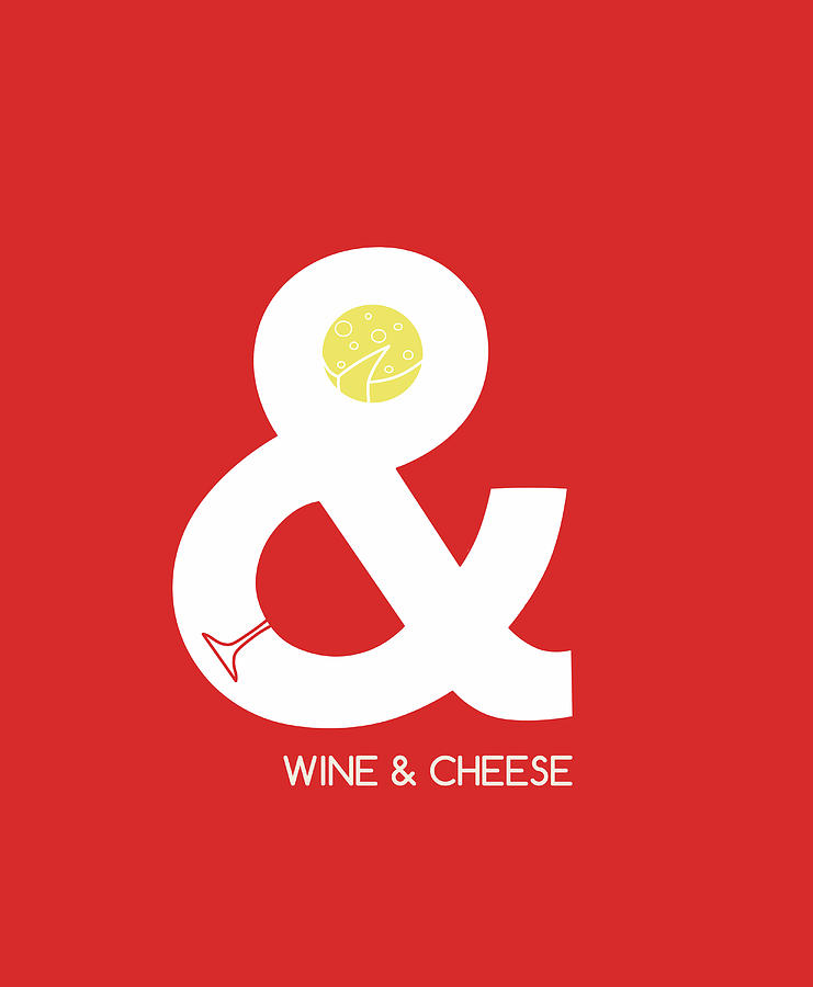 Wine Digital Art - Wine and Cheese by Neelanjana Bandyopadhyay