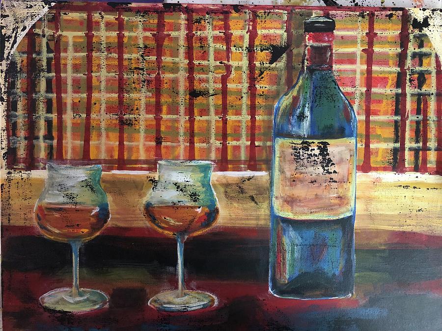 wine bar painting