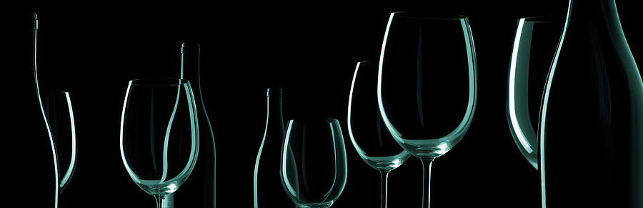 Wine Bottles And Glasses Photograph by Ersinkisacik