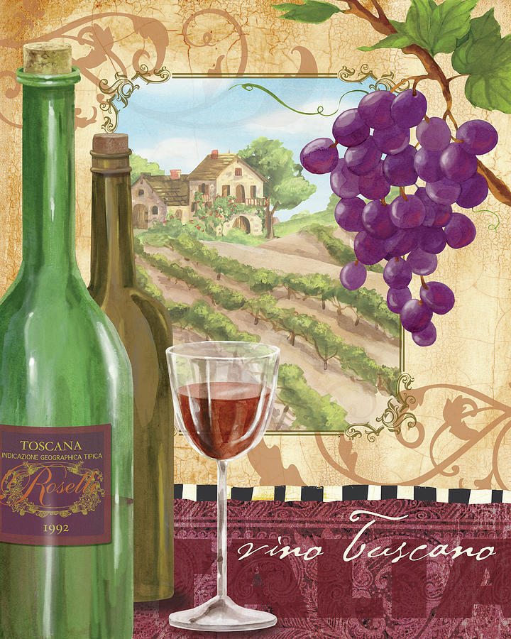 Grape Mixed Media - Wine Country by Fiona Stokes-gilbert