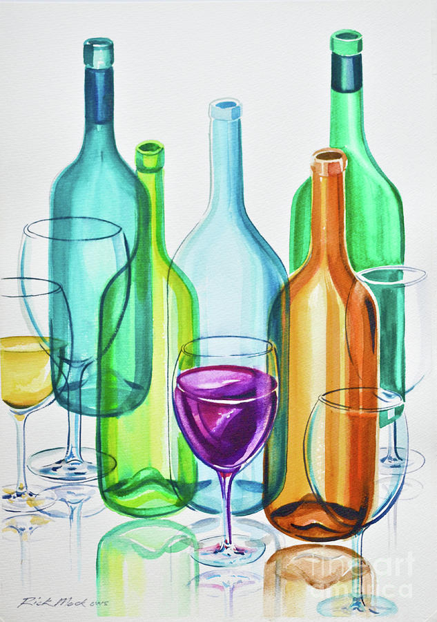 Wine Demo Painting by Rick Mock