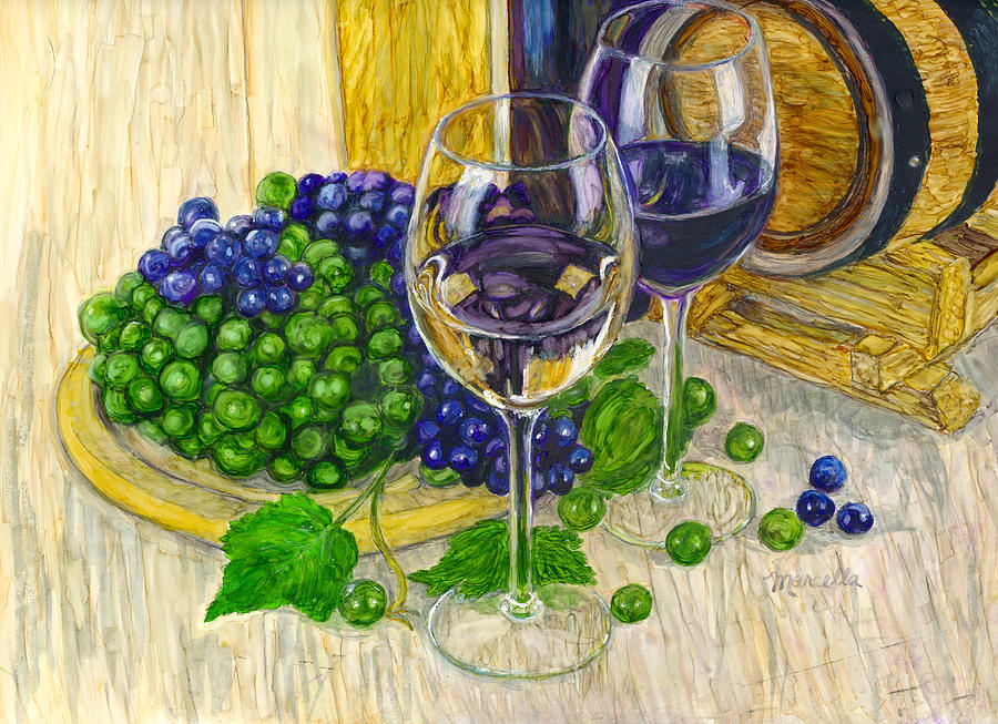 Wine Still Life Painting by Marcella Chapman | Fine Art America