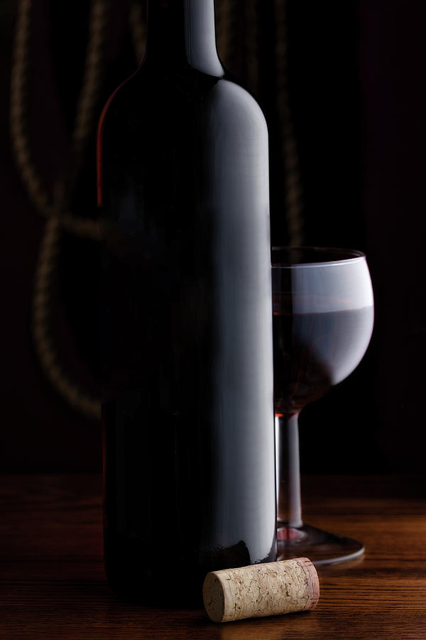Wine Photograph - Wine Still Life with Cork by Tom Mc Nemar