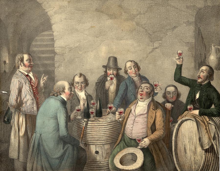 Wine Tasters Digital Art by Hulton Archive