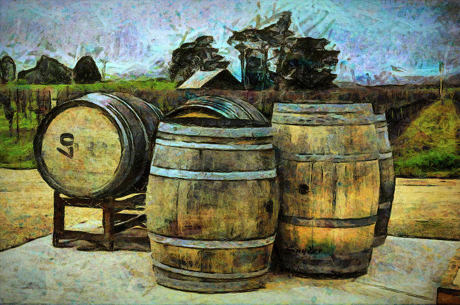 Wine Trail Wine Barrels Photograph by Floyd Snyder