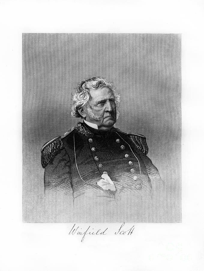 Winfield Scott, United States Army Drawing by Print Collector