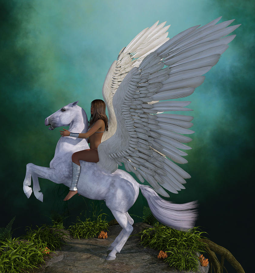 Winged Horse 2 Digital Art