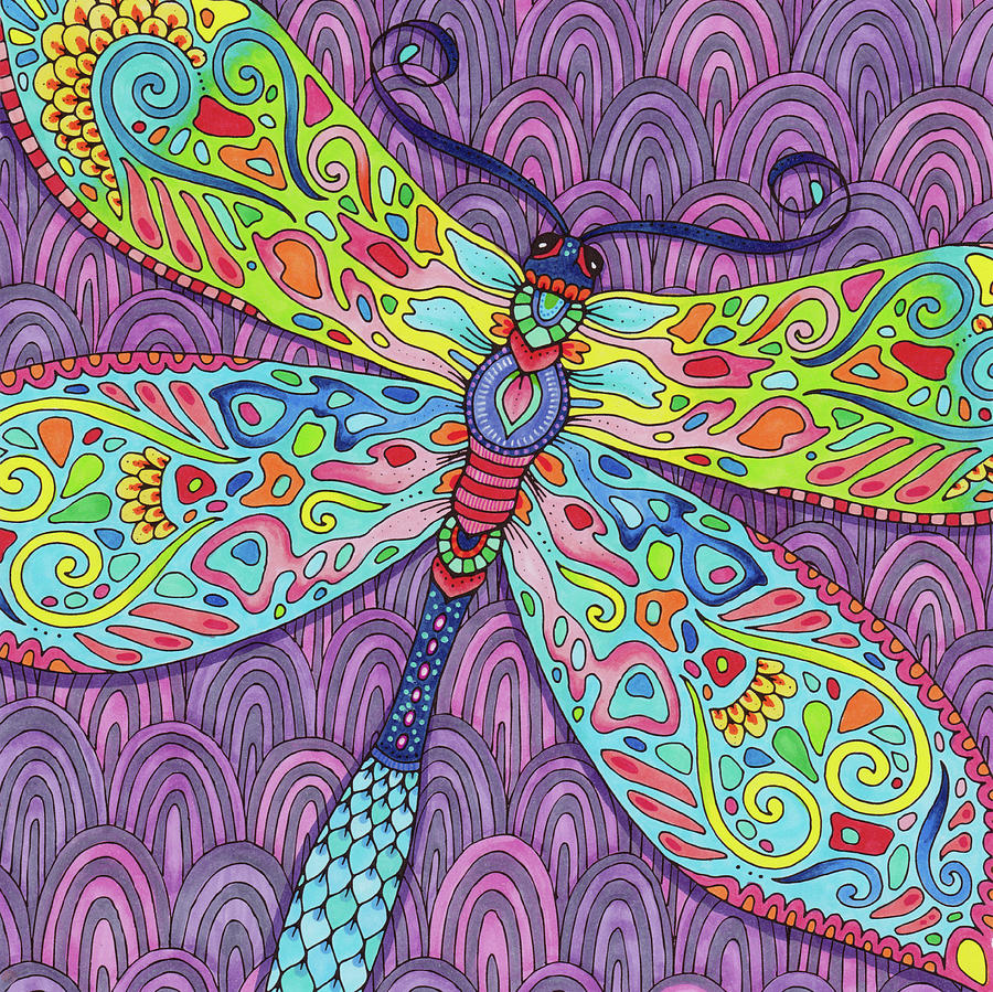 Insects Digital Art - Winged Things 3 - Color by Hello Angel