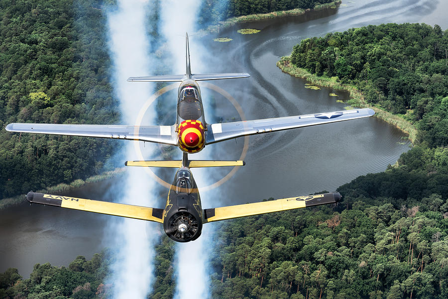 Airplane Photograph - Wingman by Piotr Wrobel