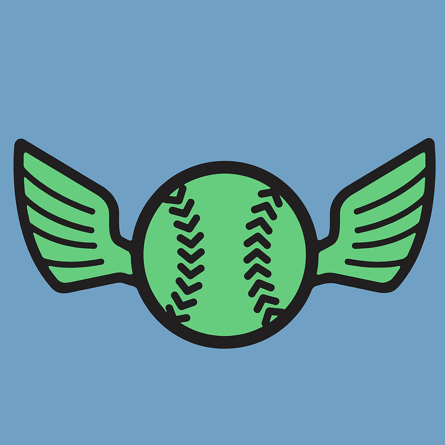 Baseball Drawing - Wings and a Baseball by CSA Images