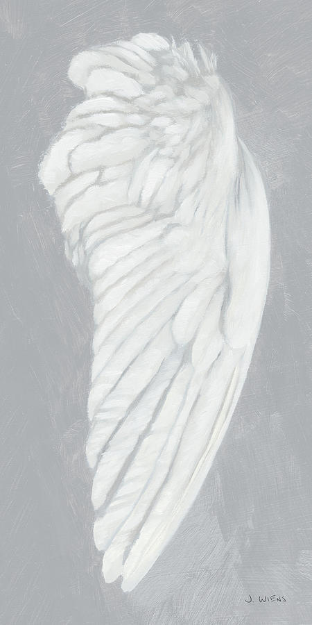 Feather Painting - Wings IIi On Gray Flipped by James Wiens