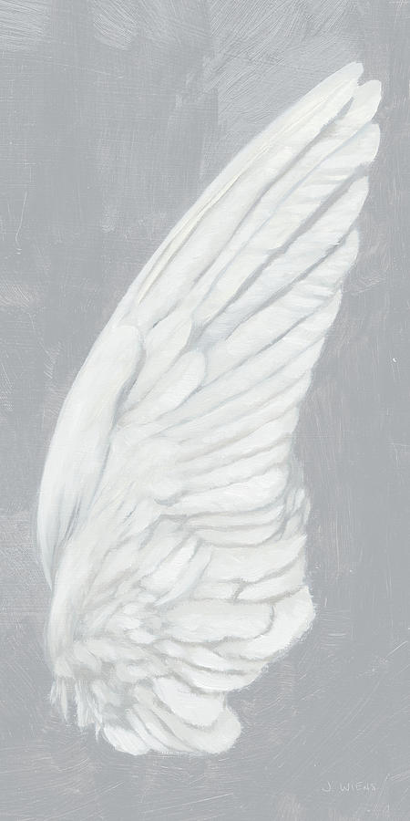 Feather Painting - Wings IIi On Gray by James Wiens