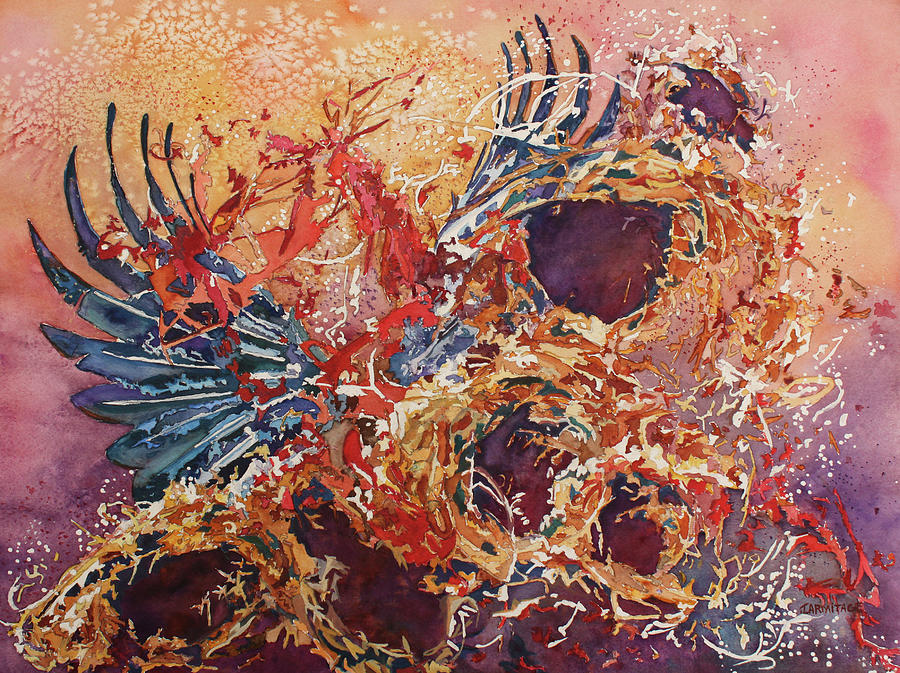 Wings of Home Empty Nest III Painting by Jenny Armitage