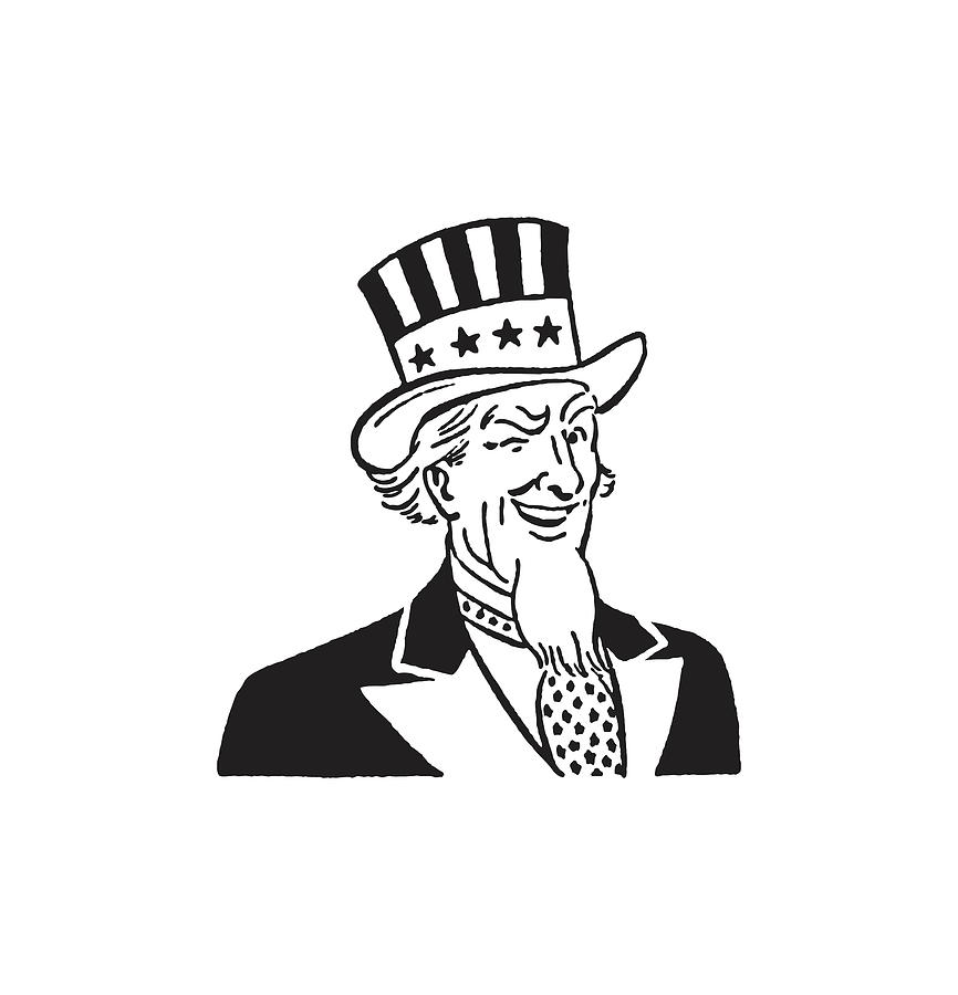 Winking Uncle Sam Drawing by CSA Images - Fine Art America