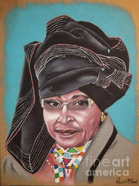 Winnie Mandela  Painting by Mclamb Paul