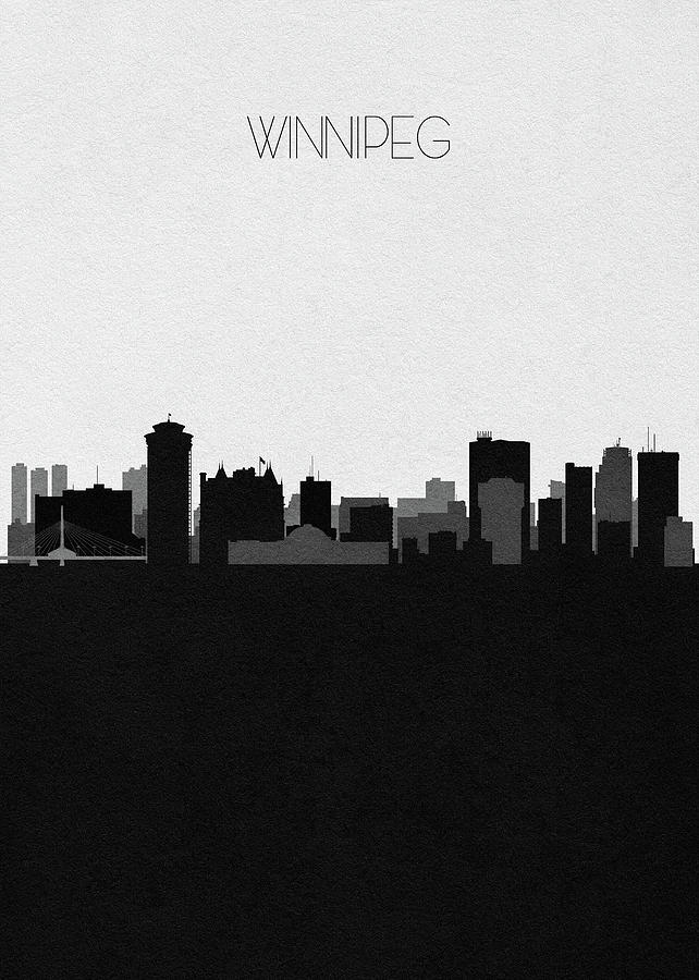 Winnipeg Cityscape Art Digital Art by Inspirowl Design