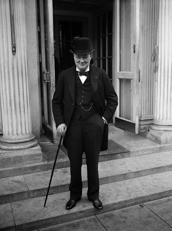 Winston Churchill At White House - 1929  Photograph by War Is Hell Store