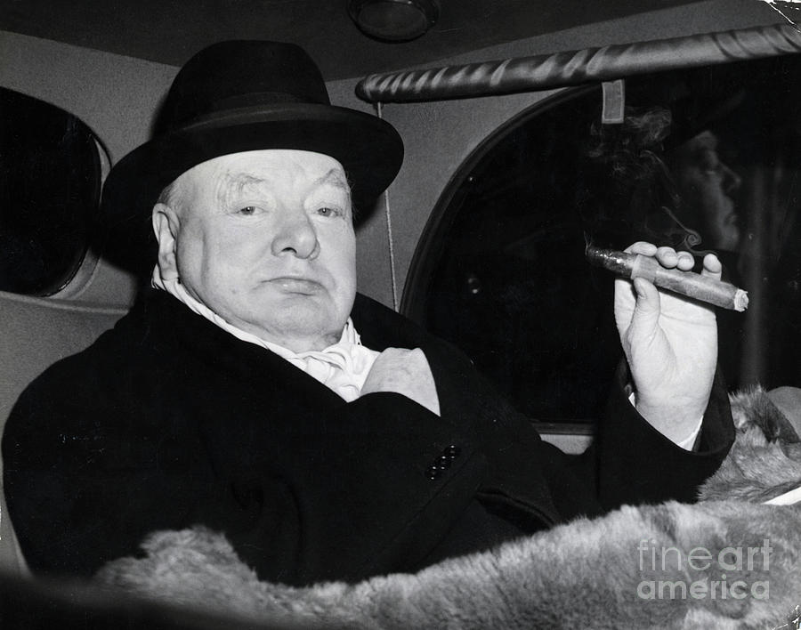 Winston Churchill In Evening Dress Photograph by Bettmann