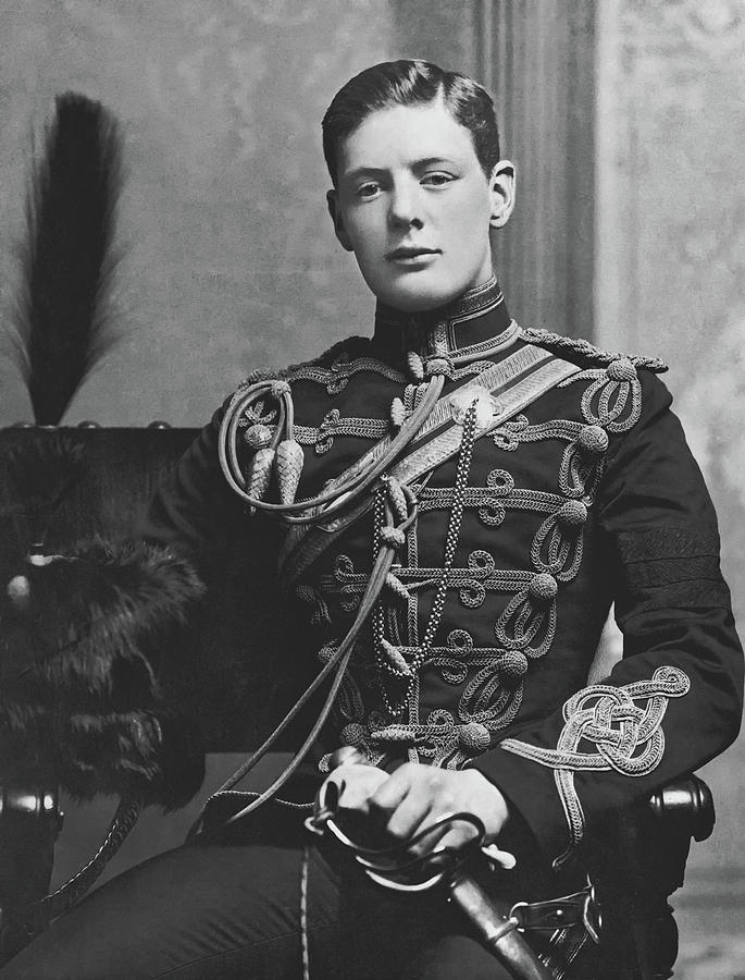 Winston Churchill Photograph - Winston Churchill In The Dress Uniform Of The Queens Own Hussar by Mountain Dreams