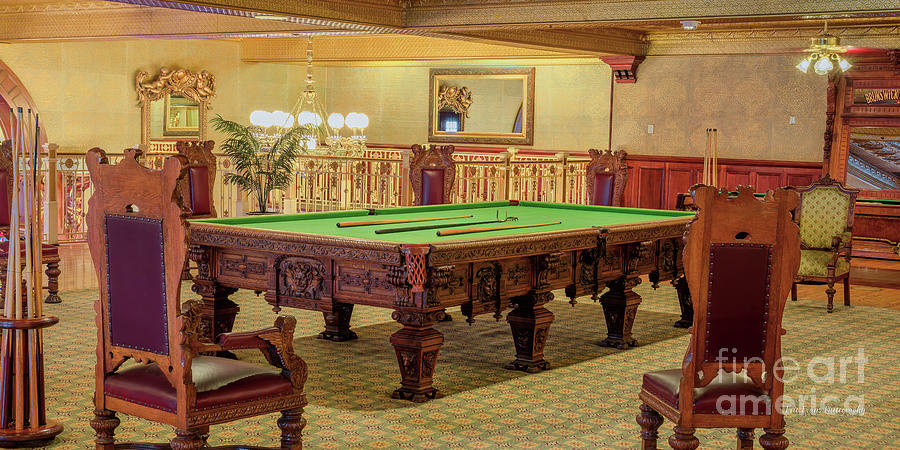 Winston Churchills Snooker Table Angle at The Main Street Station 2 to 1 Ratio Photograph by Aloha Art