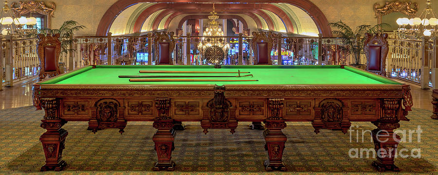 Winston Churchills Snooker Table at The Main Street Station 2.5 to 1 Ratio Photograph by Aloha Art