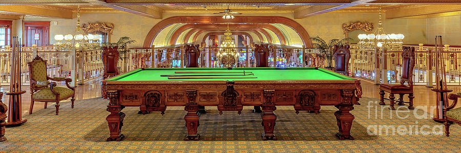 Winston Churchills Snooker Table at The Main Street Station Wide 3 to 1 Ratio Photograph by Aloha Art