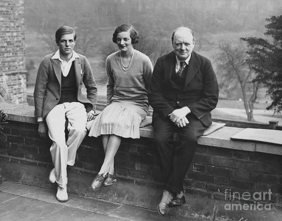 Winston, Randolph, And Diana Churchill Photograph by Bettmann