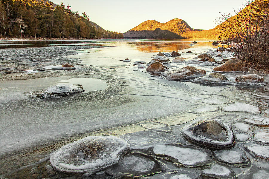 Winter Afternoon at Jordan Pond Photograph by Stefan Mazzola