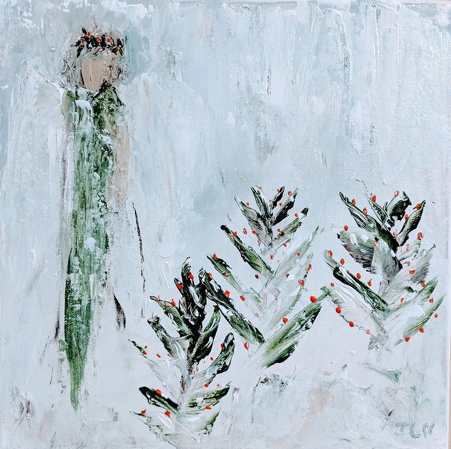 Winter Angel Painting by Jennifer Nease