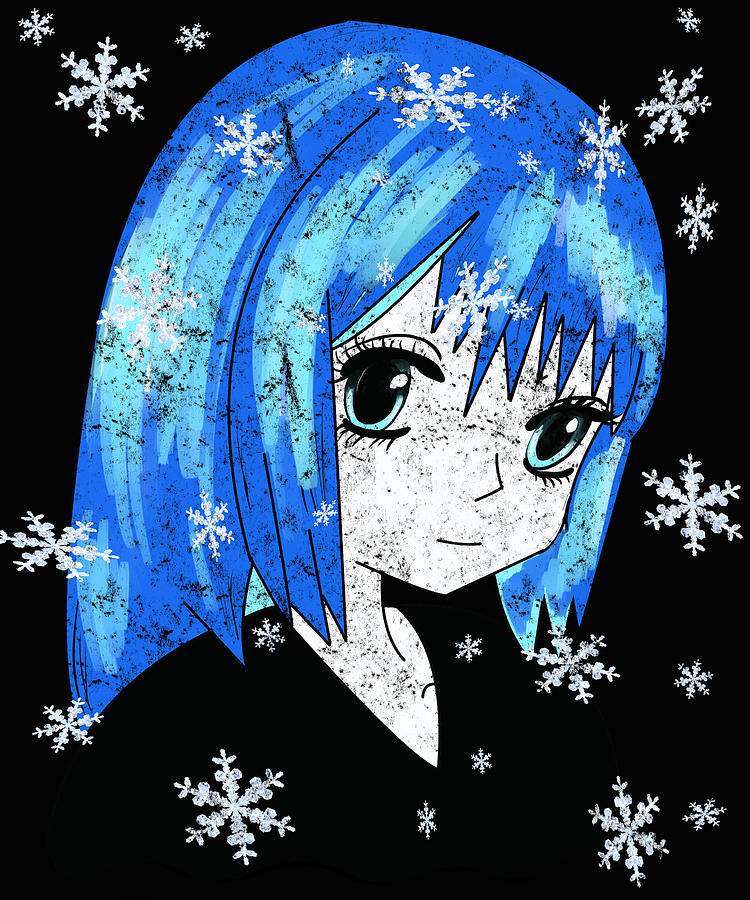 Winter Anime Girl Digital Art by Kaylin Watchorn