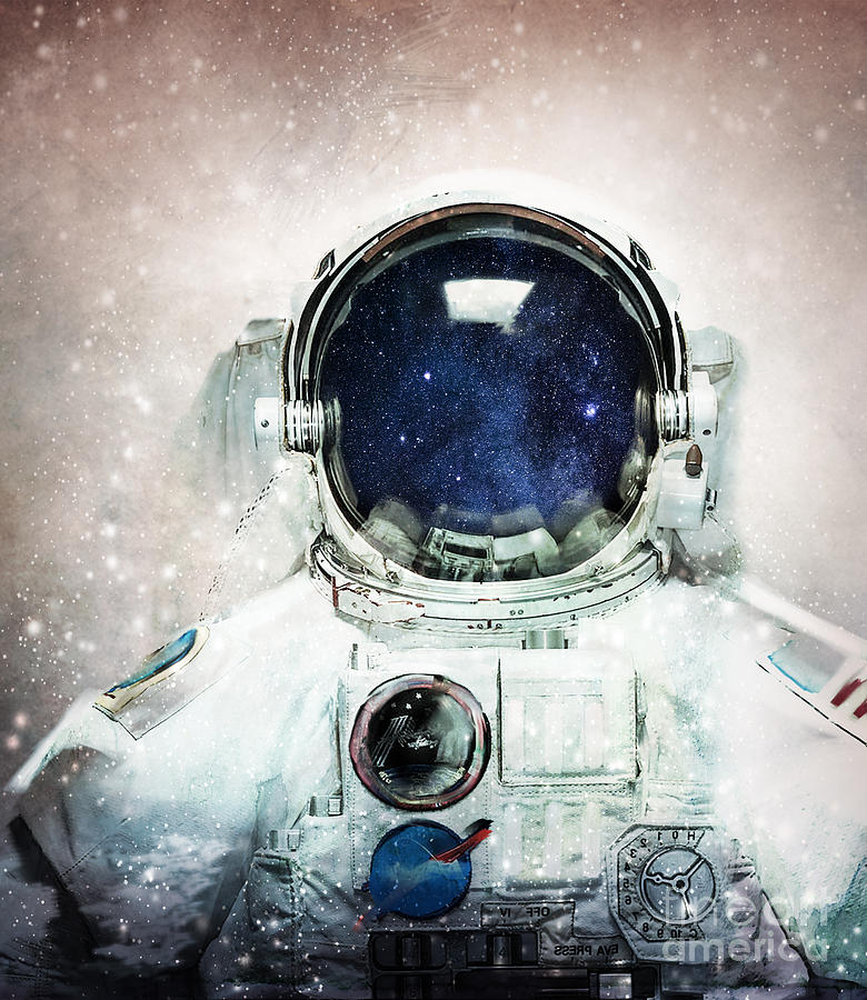 Space Digital Art - Winter Astronaut by Marissa Maheras