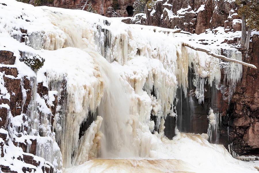 Winter at Gooseberry Lower Falls Photograph by Susan Rissi Tregoning