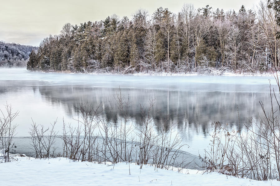 Winter at Green Lakes Photograph by Rod Best