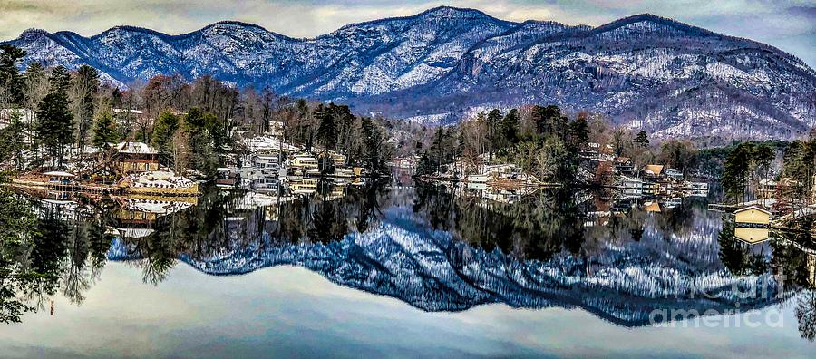Winter at Lake Lure extended Photograph by Buddy Morrison