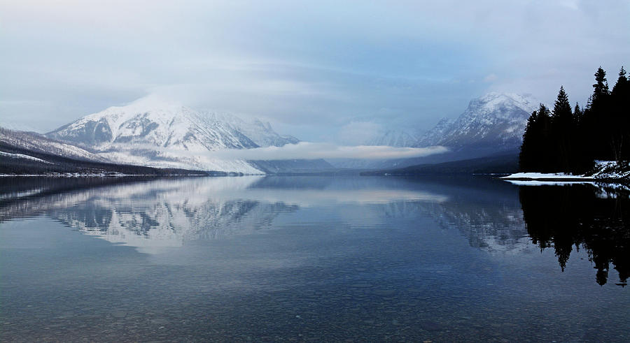Winter at Lake McDonald Photograph by Whispering Peaks Photography