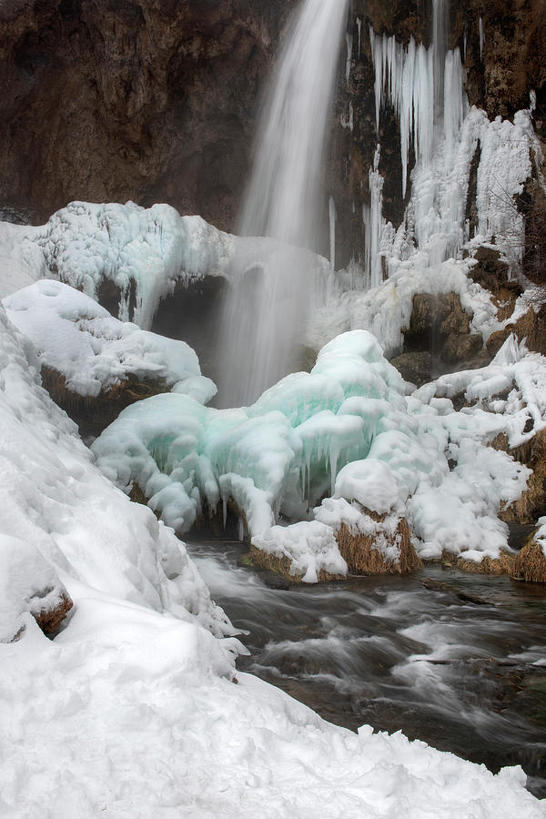 Winter at Rifle Falls Colorado Photograph by Angela Moyer