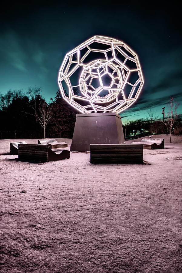 Winter at the Buckey Ball - Crystal Bridges Museum Photograph by Gregory Ballos