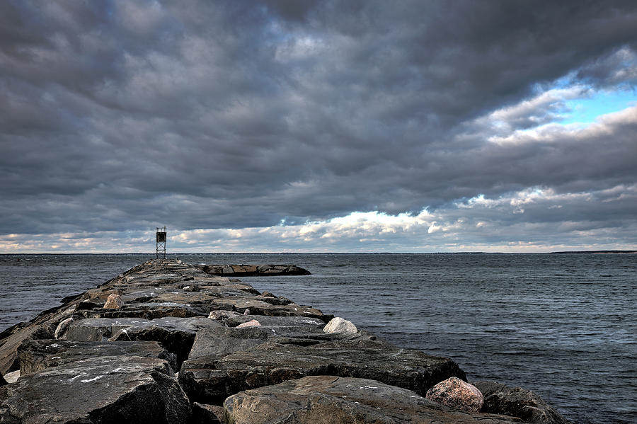 Winter at the inlet Photograph by Steve Gravano
