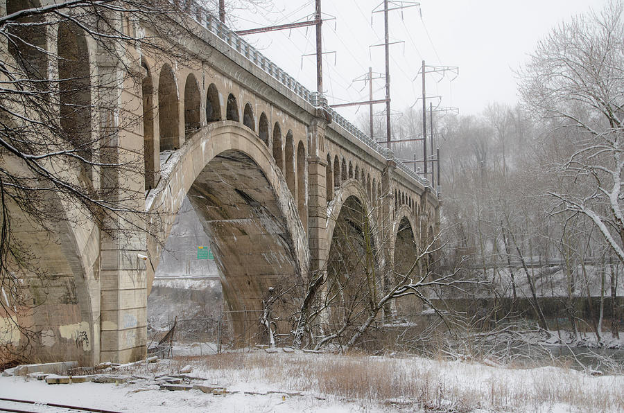 Winter at the Manayunk Bridge Photograph by Bill Cannon