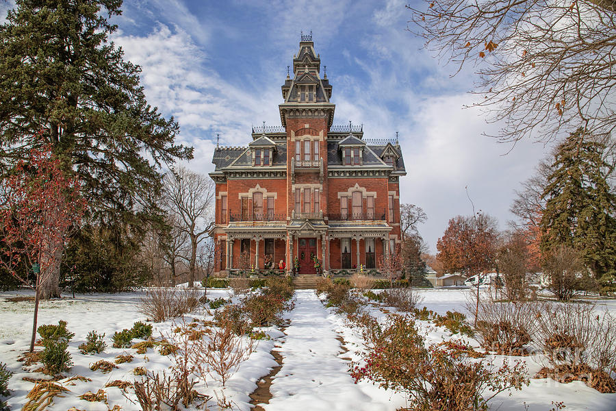Winter at Vaile Mansion Photograph by Lynn Sprowl