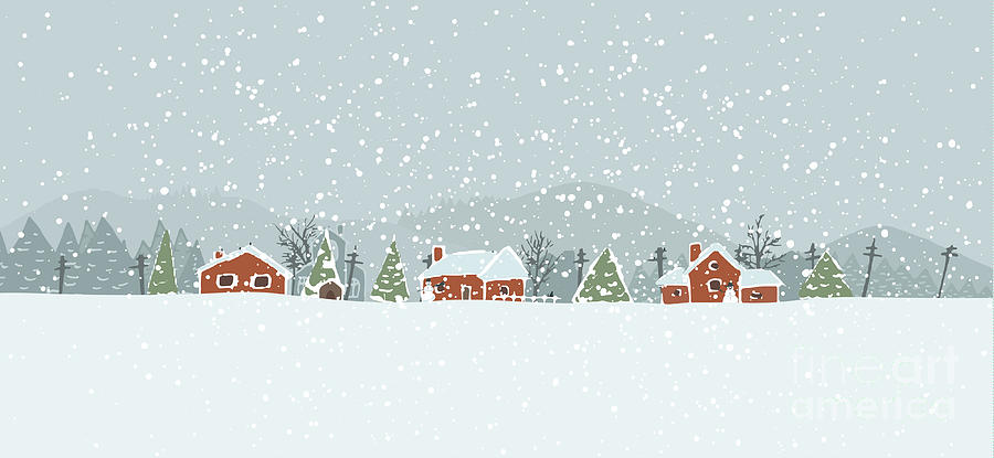 Small Digital Art - Winter Background With A Peaceful by Artem Musaev Small Digital Art - Winter Background With A Peaceful by Artem Musaev