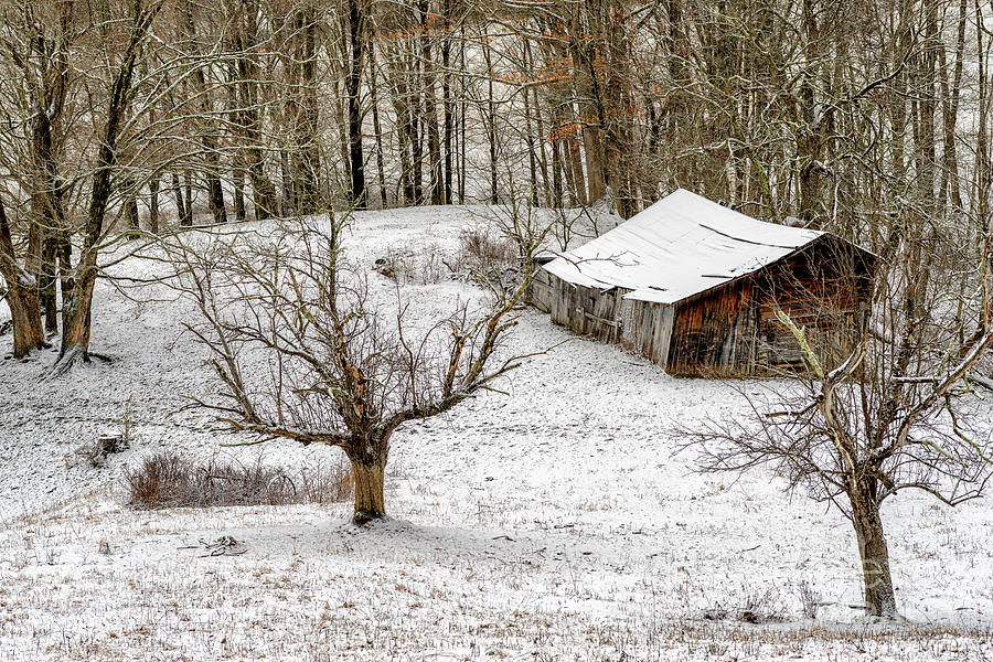 Winter Barn Farm Scene Photograph by Thomas R Fletcher
