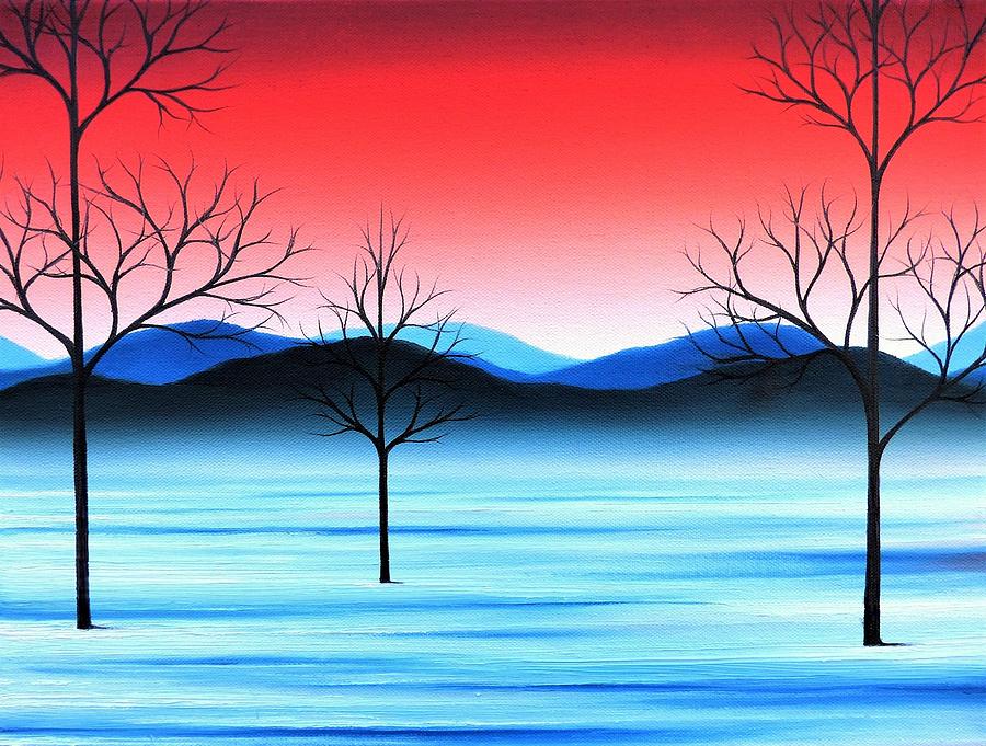 Snowy Landscape Painting - Winter Beckons by Rachel Bingaman Snowy Landscape Painting - Winter Beckons by Rachel Bingaman