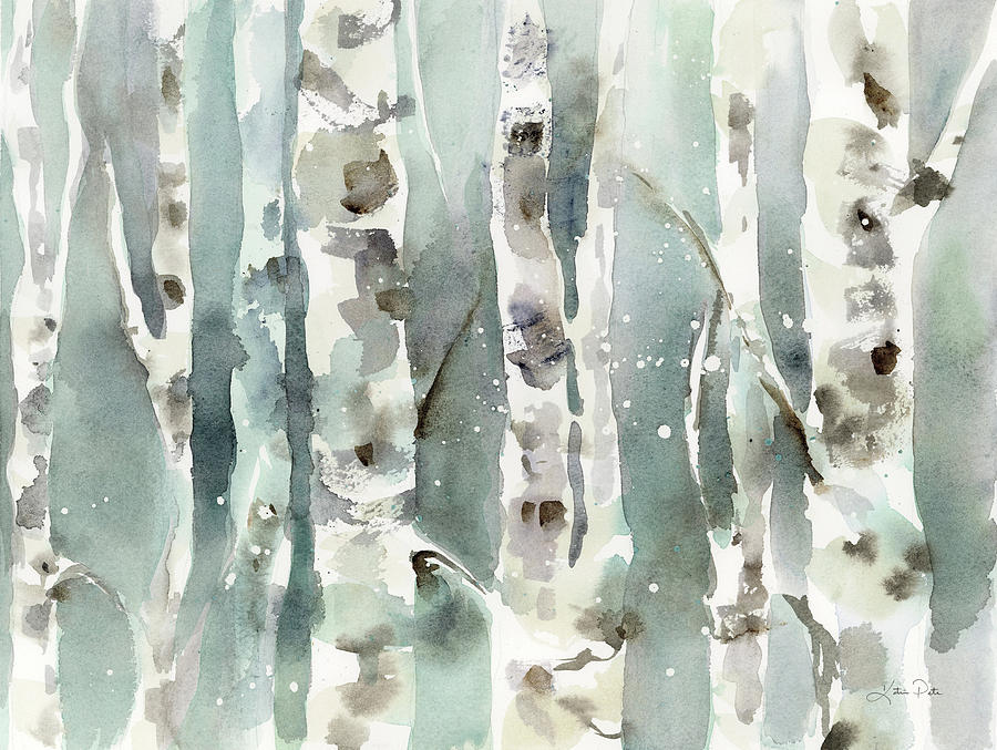 Winter Birches Painting by Katrina Pete Winter Birches Painting by Katrina Pete